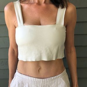 Silence & Noise Vegan Leather Crop Top